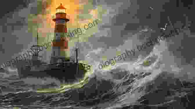A Detailed Illustration Of A Lighthouse Guiding Ships Through Stormy Seas Old Time Nautical And Seashore Vignettes In Full Color (Dover Pictorial Archive)