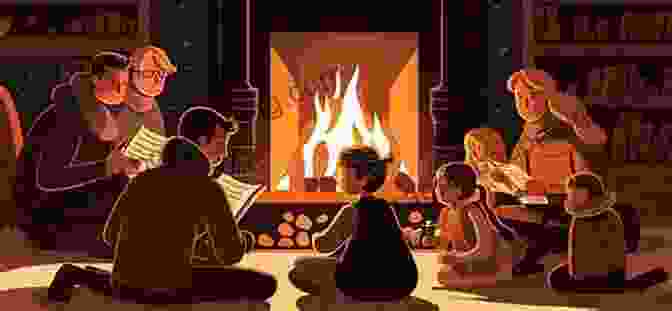 A Family Gathered Around A Cozy Fireplace, Engrossed In The Pages Of Three Days In Moscow Young Readers Edition: Ronald Reagan And The Fall Of The Soviet Empire