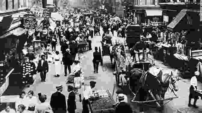 A Lively Street Scene Of Hedingham High Street, Bustling With Horse Drawn Carriages And Pedestrians. Hedingham Histories Carol Sullivan Johnson