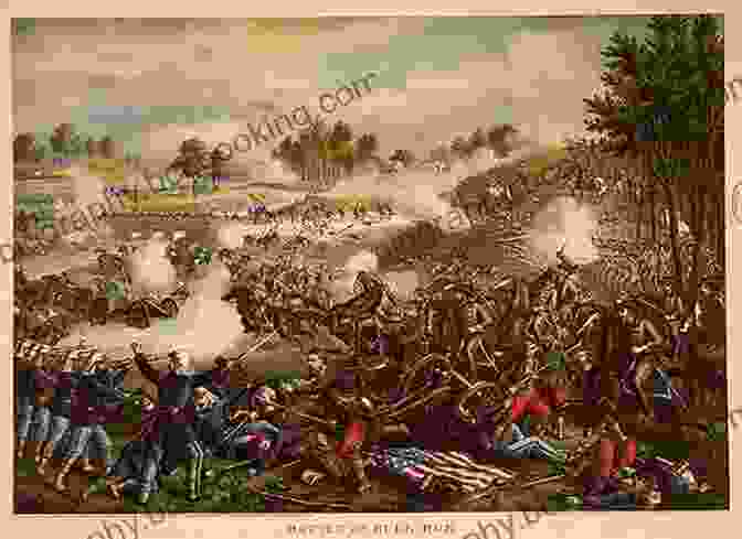 A Painting Depicting The First Major Battle Of The Civil War, The Battle Of Bull Run, With Soldiers Clashing In The Foreground. The US Civil War And Reconstruction (Explorer Library: Language Arts Explorer)
