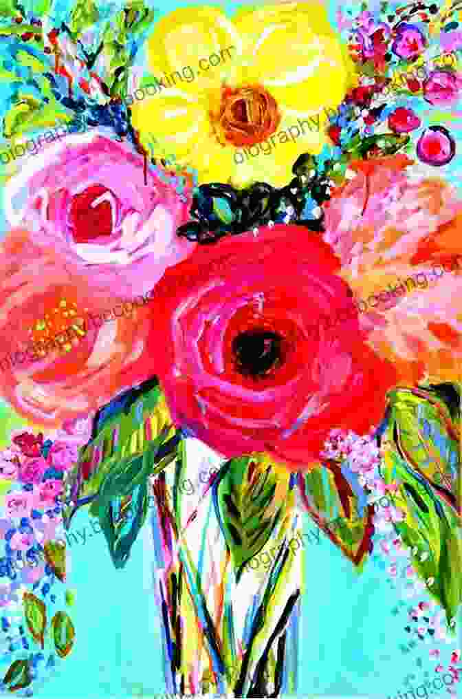 A Painting Of A Vibrant Floral Bouquet With Bright Colors Drawing: Faces Features: Learn To Draw Step By Step (How To Draw Paint)