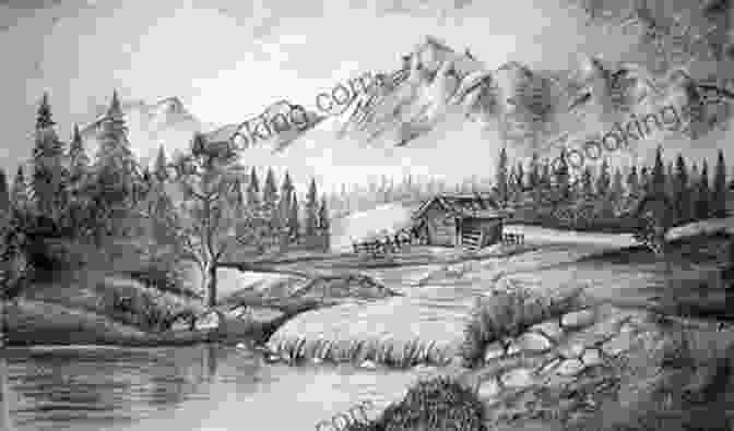 A Pencil Sketch Of A Landscape With Mountains And A River Drawing: Faces Features: Learn To Draw Step By Step (How To Draw Paint)