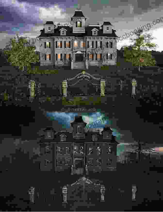 A Shadowy Image Of Blackwood Manor Bathed In Moonlight, Its Windows Glowing With An Eerie Luminescence. Murder At The Manor: A 1920s Cozy Mystery (A Tommy Evelyn Christie Mystery 1)
