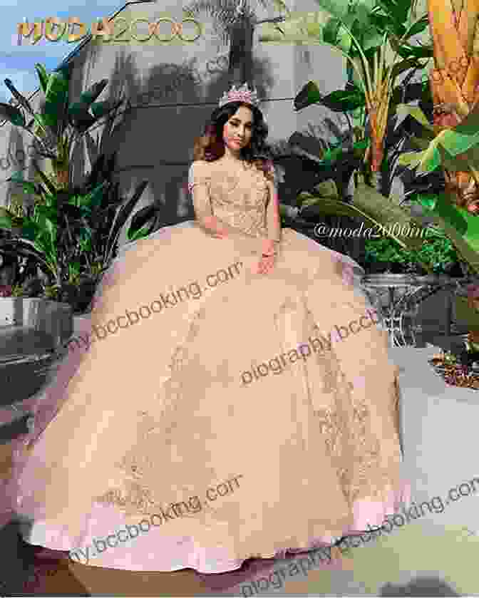 A Vibrant And Intricate Quinceañera Dress, Embodying The Traditions And Dreams Of A Young Latina On The Cusp Of Womanhood The Fiesta Dress: A Quinceanera Tale