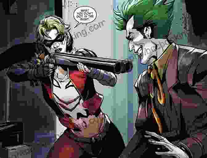 An Interior Page From Year Five Featuring Harley Quinn And Joker Fighting Against Batman And Green Arrow Injustice: Gods Among Us: Year Five The Complete Collection (Injustice: Gods Among Us (2024))