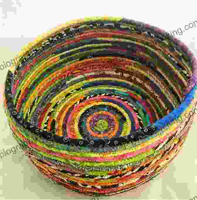 An Intricate Woven Basket With Vibrant Colors And Patterns Indian Basket Weaving Cassia Cogger