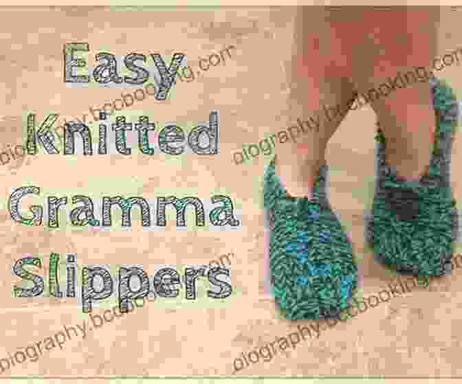 Beginner Knitter Smiling With Handmade Slippers Family 8ply Slippers Knitting Pattern Shay