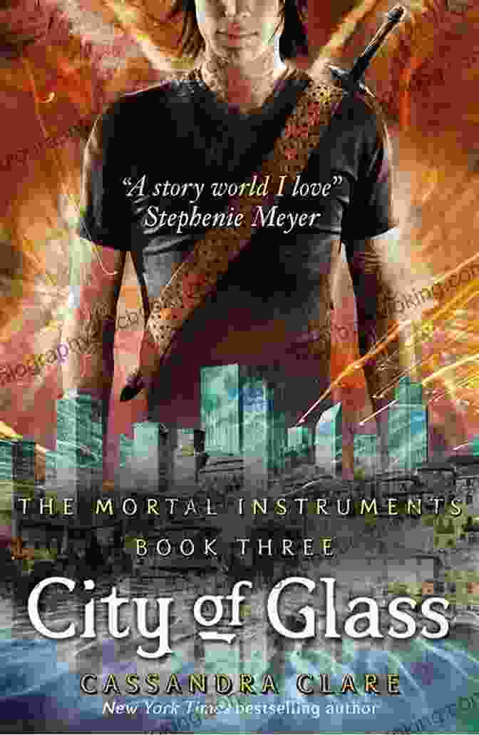 City Of Glass Book Cover Featuring Clary Fray Standing Amidst A Backdrop Of The New York Skyline And Supernatural Elements City Of Glass (The Mortal Instruments 3)