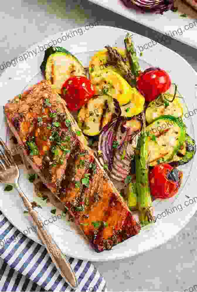 Grilled Salmon, Chicken Breast, And Tofu On A Plate Mediterranean Diet (Mediterranean Diet: Eat Drink And Be Healthy The Greek Way 1)