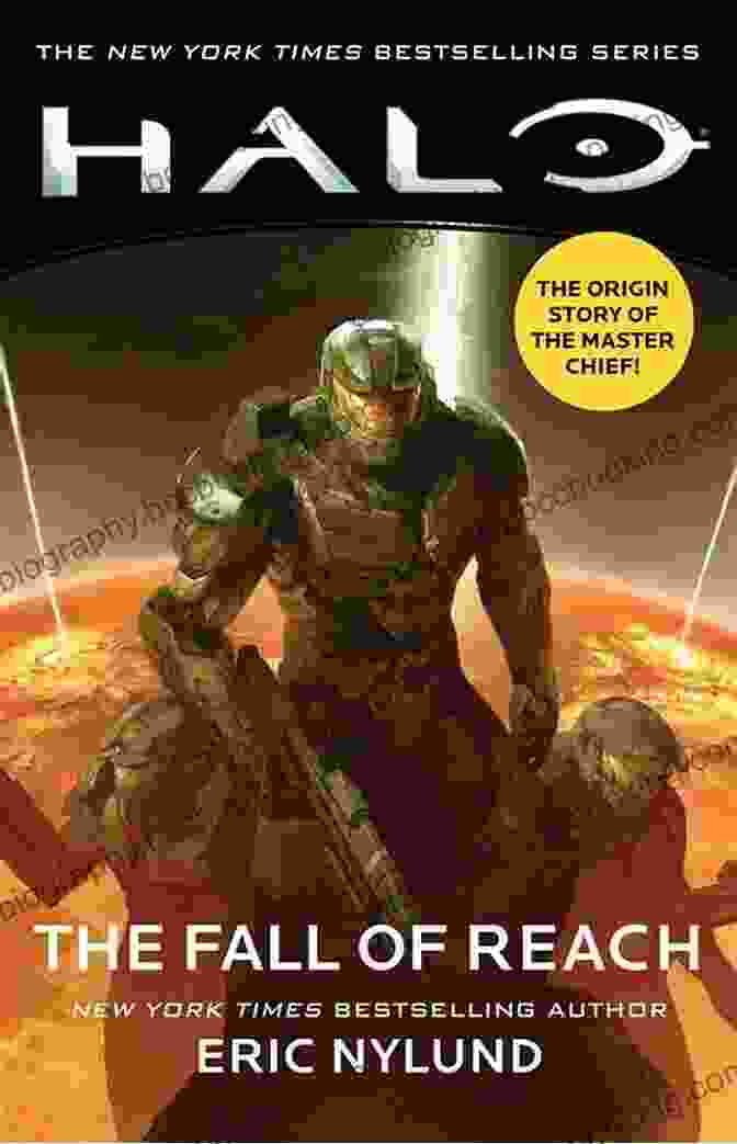 Halo: Fall Of Reach Book Cover Depicting Spartan John 117 In Combat Halo: Fall Of Reach Brian Reed