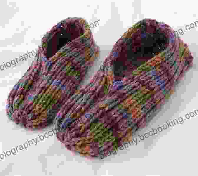 Knitted Slippers In Various Colors Family 8ply Slippers Knitting Pattern Shay