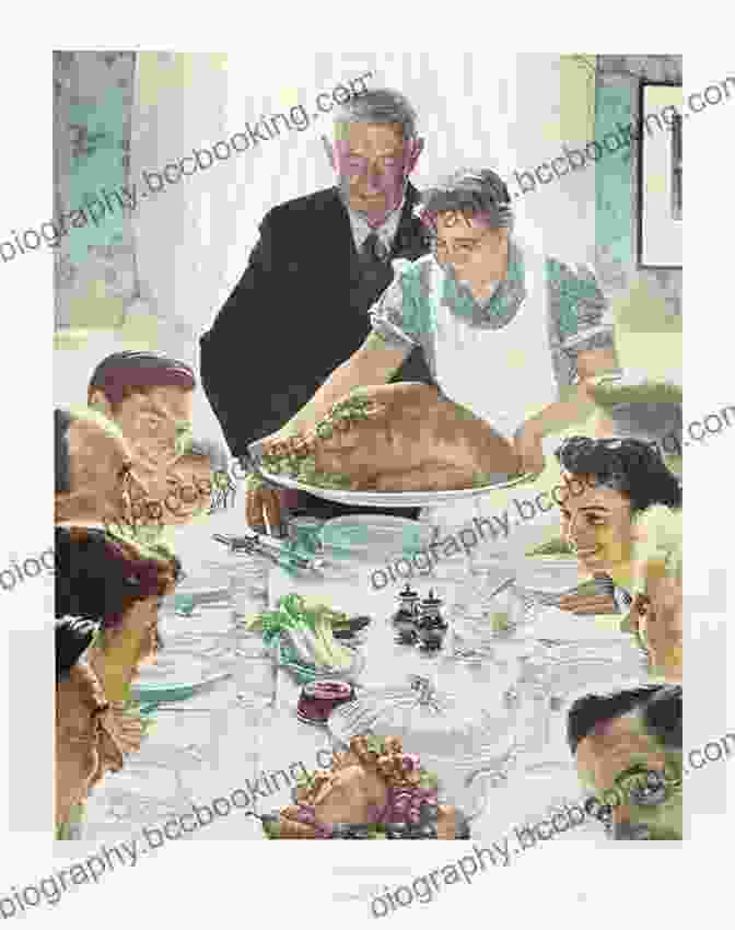 Norman Rockwell's Freedom From Want, Depicting The Warmth And Abundance Of Family Gatherings Landscape Painting With Twenty Four Reproductions Of Representative Pictures Annotated