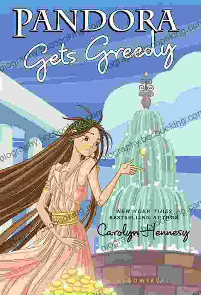 Pandora Gets Greedy Book Cover, Featuring Pandora Opening A Box Surrounded By Whimsical Creatures Pandora Gets Greedy (The Mythic Misadventures 6)