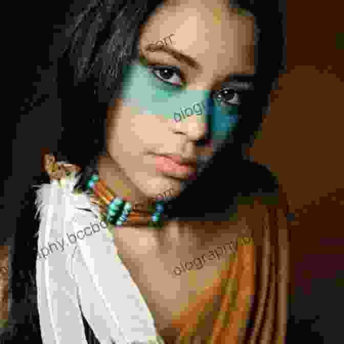 Portrait Of Pocahontas, A Beautiful Young Native American Woman With Long Dark Hair And A Traditional Dress. The Story Of Pocahontas (DK Readers Level 2)