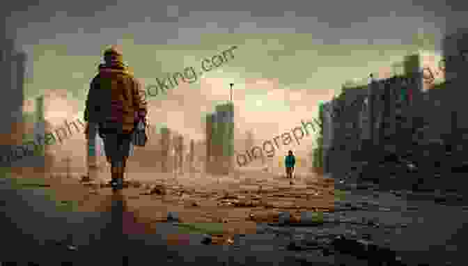 Stories In The Okay Future Book Cover Featuring A Group Of People Walking Through A Post Apocalyptic Landscape. Stories In The Okay Future