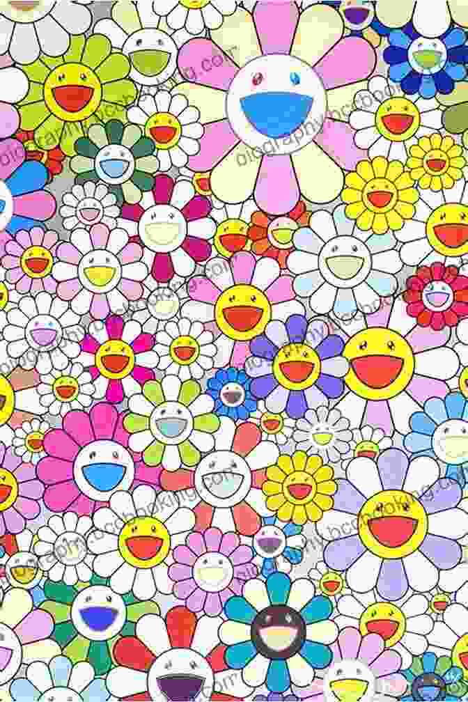 Takashi Murakami's Smiling Flower, Showcasing The Vibrant And Surreal Style Of Contemporary Japanese Art Landscape Painting With Twenty Four Reproductions Of Representative Pictures Annotated