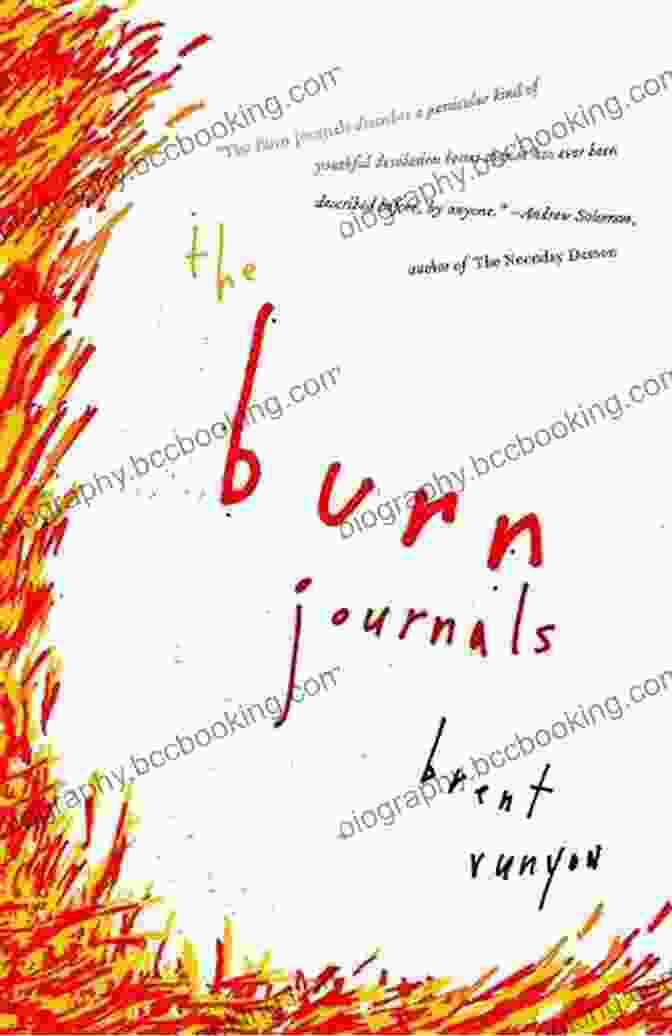 The Burn Journals Book Cover, Featuring A Blue Flame Rising From An Open Book The Burn Journals Brent Runyon