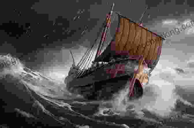 Viking Ship Sailing Through A Stormy Sea, With Children Aboard Looking Out Over The Horizon. DOUBT: A Children S Viking Adventure For Ages 7+ Formatted For All Readers Including Those With Dyslexia And Reluctant Readers (The Children Of Ribe: A Viking Saga 4)